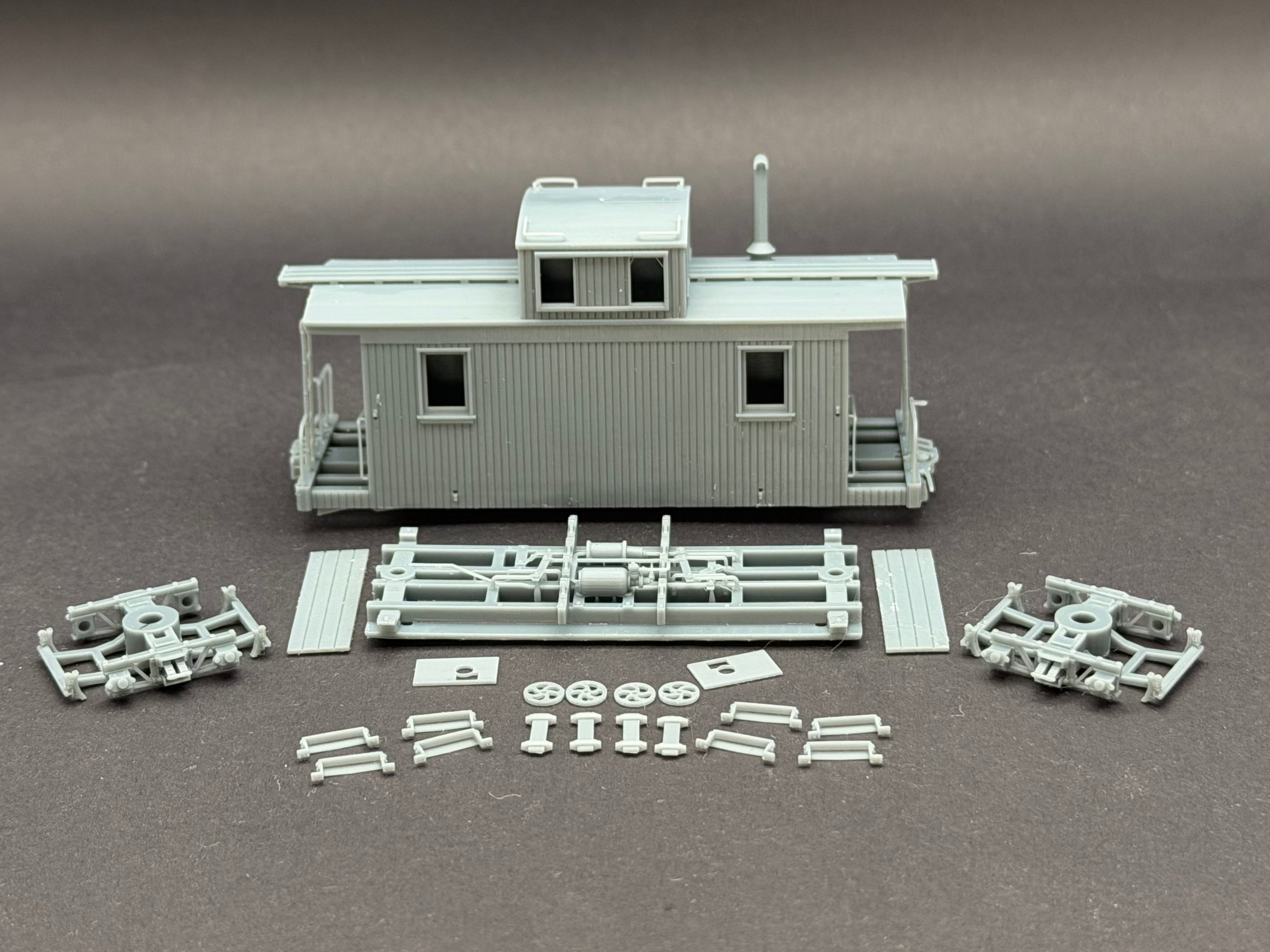 Gato Model Works HOn3 D&RGW Short Caboose Kit - Optional Interior