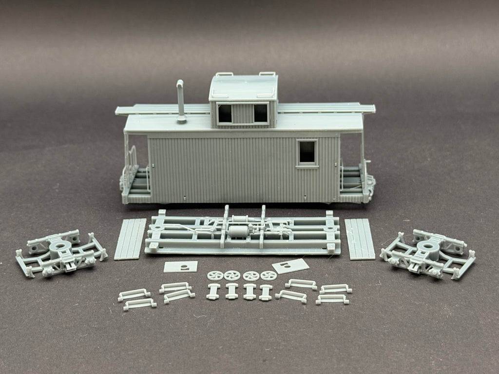 Gato Model Works HOn3 D&RGW Short Caboose Kit - Optional Interior
