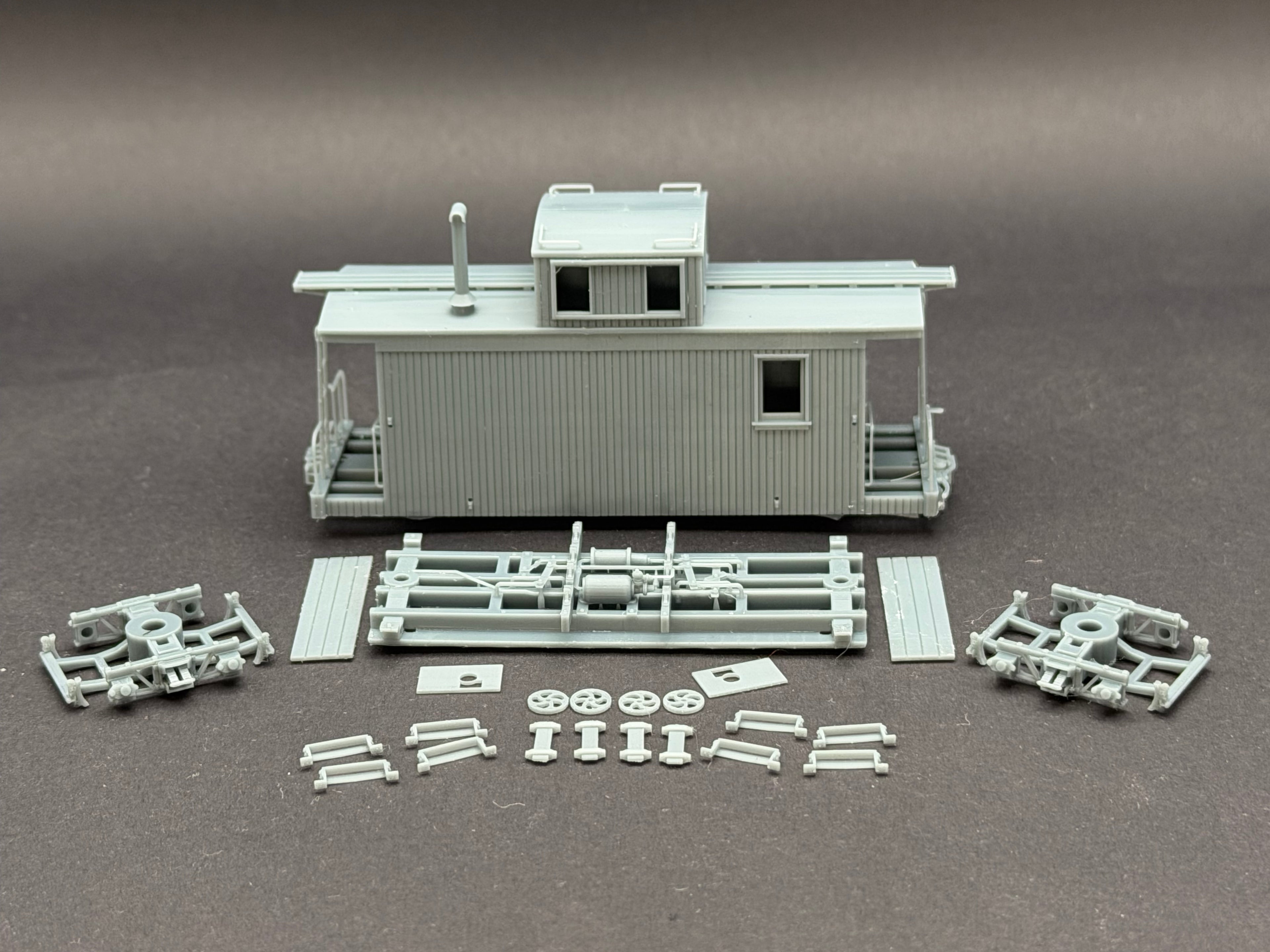 Gato Model Works HOn3 D&RGW Short Caboose Kit - Optional Interior